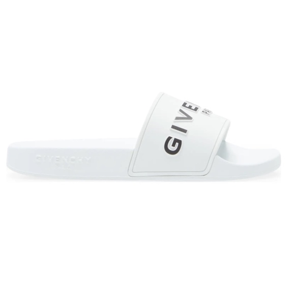 NIB $295 Givenchy Logo Slide Sandal in 7US / 37EU, WHITE! - Picture 4 of 6